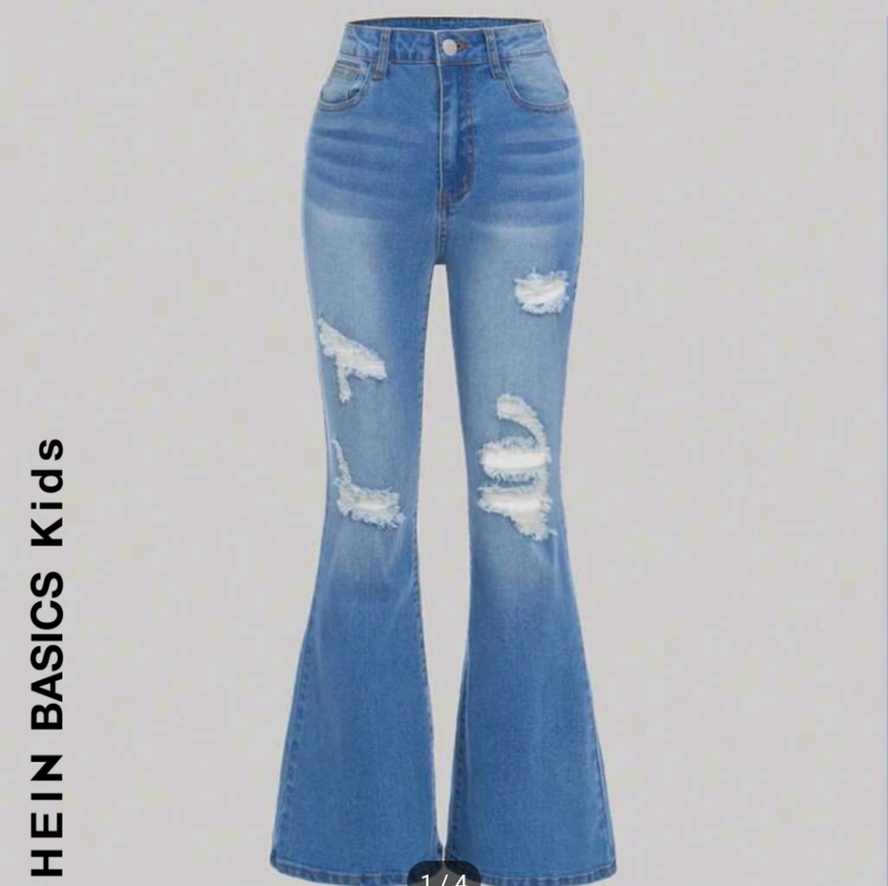 Kids Blue Flared Jeans